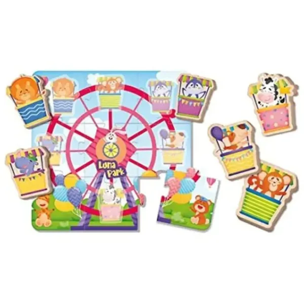 Montessori dřevěné puzzle - Zábavní park obrázek 2