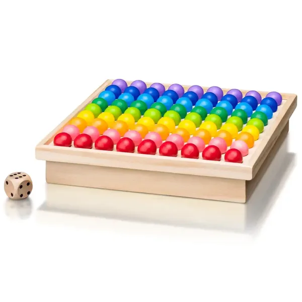 Montessori duhové kuličky rozvíjející hra - Woodyland obrázek 2