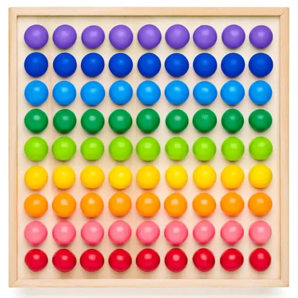 Montessori duhové kuličky rozvíjející hra - Woodyland obrázek 3