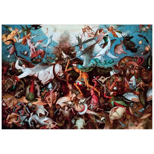 Muzejní sbírka: Bruegel - Pád vzbouřených andělů 1000dílné puzzle s plakátem - Clementoni obrázek 2