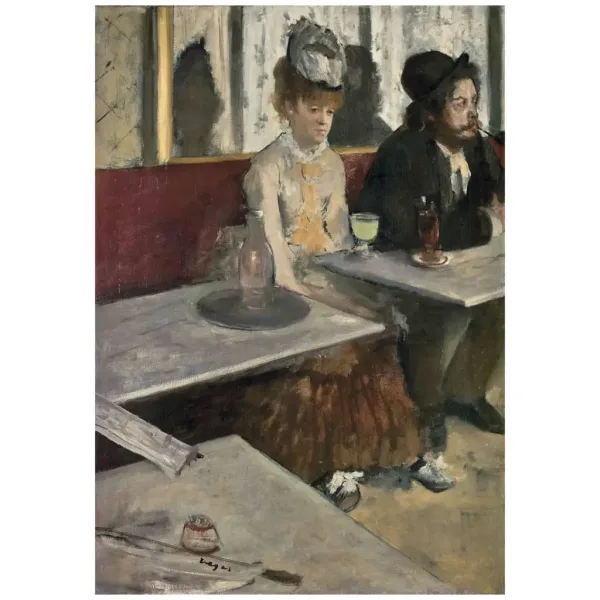 Muzejní sbírka: Edgar Degas - V kavárně 1000dílné puzzle s plakátem - Clementoni obrázek 2