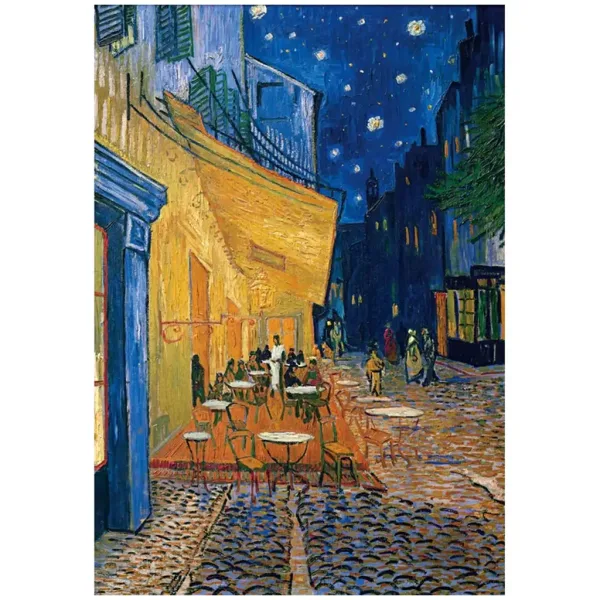 Muzejní sbírka: Van Gogh - Kavárenská terasa v noci 1000 dílků puzzle s plakátem - Clementoni obrázek 2