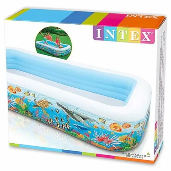 Nafukovací rodinný bazén s mořským vzorem 305 cm - Intex obrázek 2