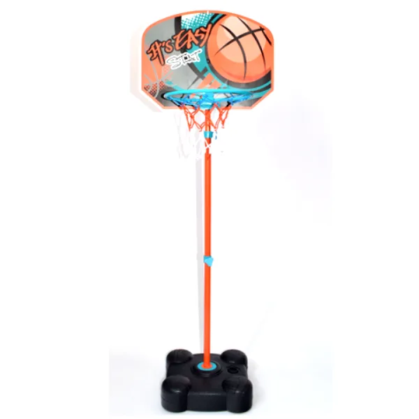 Nastavitelný basketbalový koš s podstavcem a míčem 141-109 cm. obrázek 2