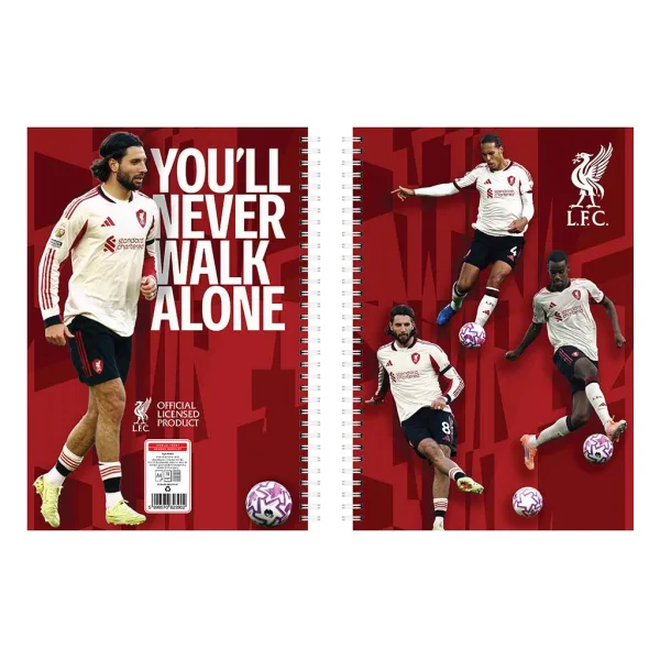 Nebulo: Liverpool spirálový sešit, čtverečkovaný, 60 listů, A4, 1 ks obrázek 5