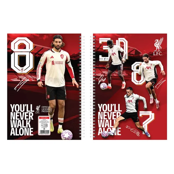 Nebulo: Liverpool spirálový sešit, linkovaný, 60 listů, formát A4, 1 ks obrázek 4