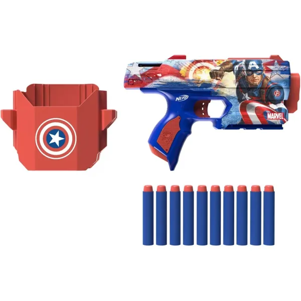 Nerf: Marvel Kapitán Amerika pěnová vystřelovačka - Hasbro obrázek 2