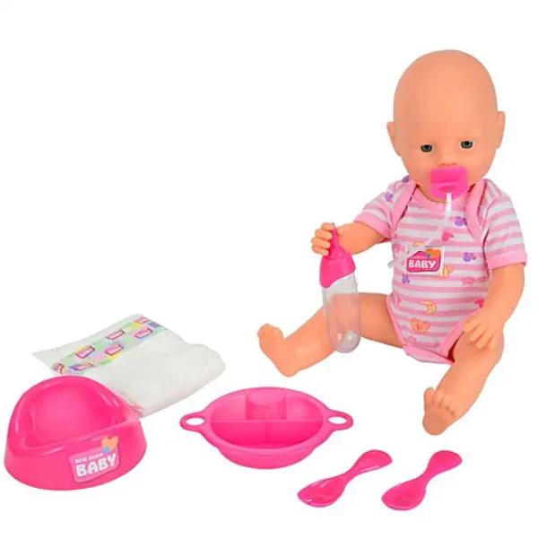 New Born Baby čůrající panenka s doplňky 38 cm – Simba Toys obrázek 2