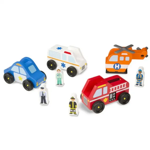 Nouzové situace dřevěná vozidla a figurky - Melissa & Doug obrázek 2