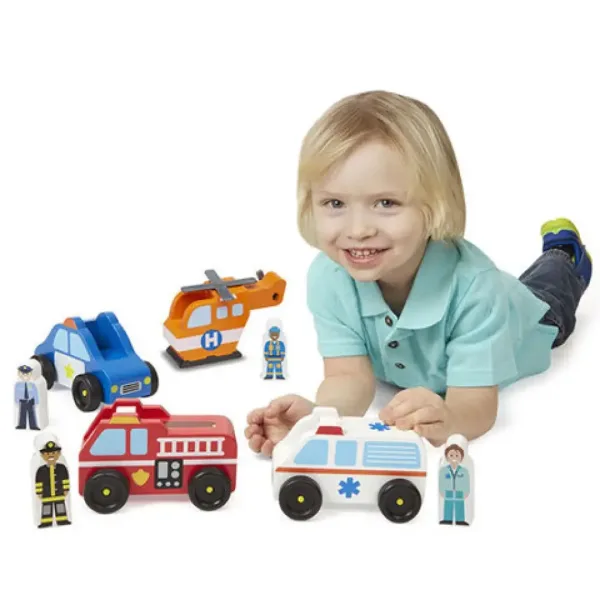 Nouzové situace dřevěná vozidla a figurky - Melissa & Doug obrázek 3