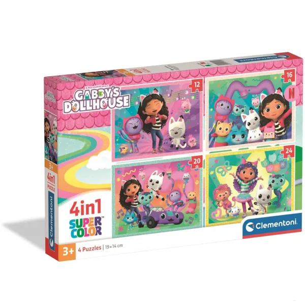Panenkový domeček Gabi 4 v 1 Supercolor puzzle - Clementoni obrázek 1