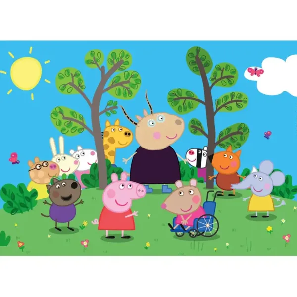 Peppa Pig a její přátelé 24dílné maxi supercolor puzzle - Clementoni obrázek 2