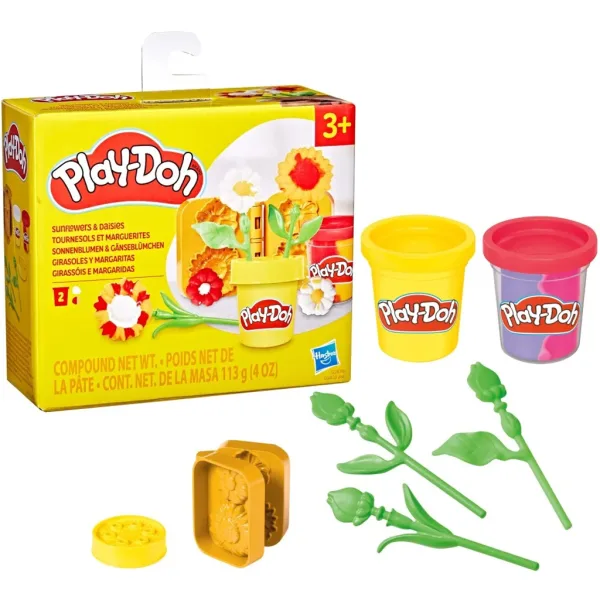 Play-Doh: Malé květiny – Sada modelíny slunečnice a sedmikráska – Hasbro obrázek 2