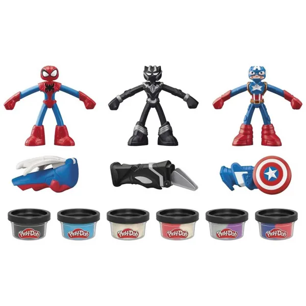 Play-Doh: Marvel Hrdinská dobrodružství sada modelíny s 3 figurkami - Hasbro obrázek 3