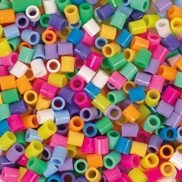 PlayBox: 9mm XL MAXI pastelové a neonové zažehlovací korálky v kbelíku, balení 1400 ks obrázek 2