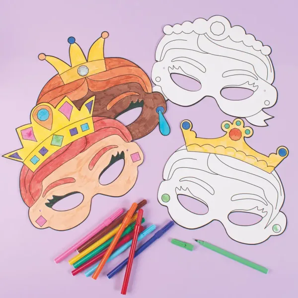 PlayBox: Sada 12 papírových masek princezen obrázek 3