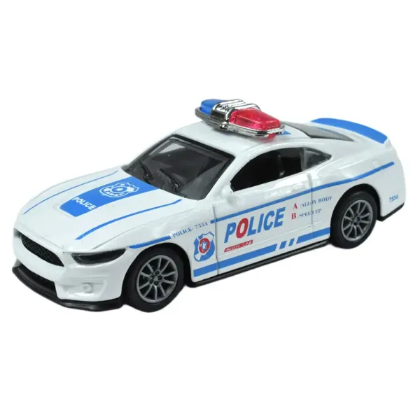 Policejní auta: Kovové policejní auto na volnoběh v různých variantách 11cm 1ks obrázek 2