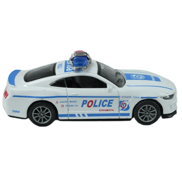 Policejní auta: Kovové policejní auto na volnoběh v různých variantách 11cm 1ks obrázek 4