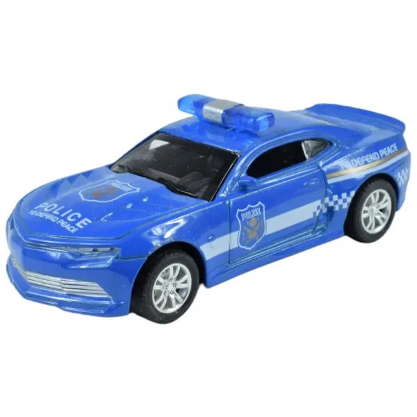 Policejní auta: Kovové policejní auto na zpětné natažení v různých variantách 11cm 1ks obrázek 4