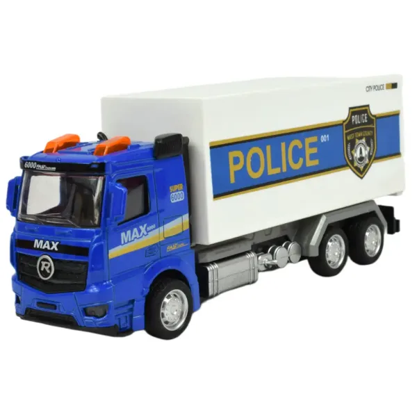 Policejní sada: Nákladní auto s volantem, světlem a zvukem v různých variantách 19cm 1ks obrázek 2