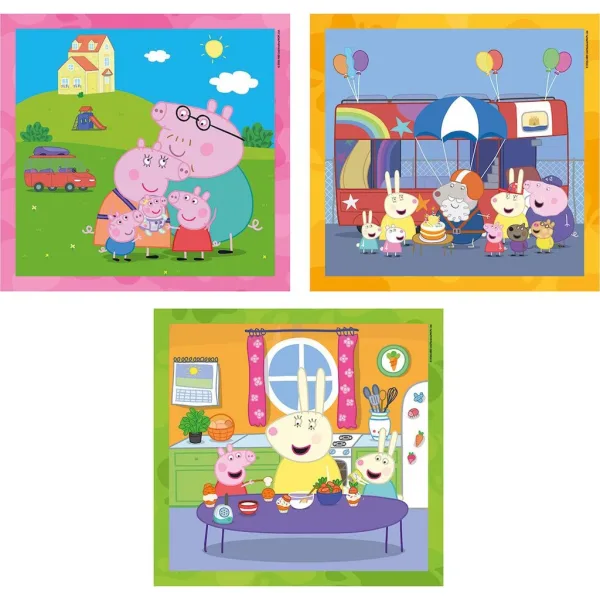 Prasátko Peppa 3×48 dílků Super Color puzzle - Clementoni obrázek 2