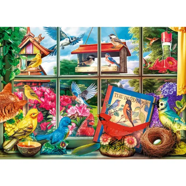 Ptáci za oknem 1000dílné prémiové plus kvalitní puzzle - Trefl obrázek 2