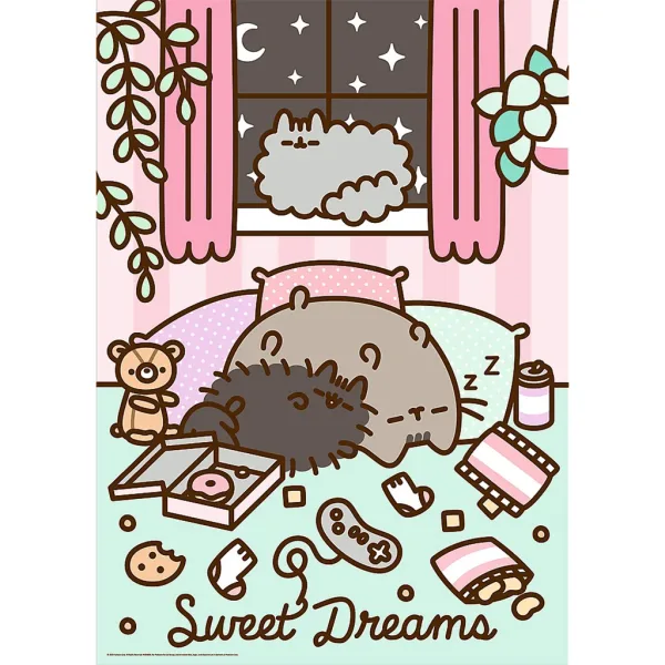 Pusheen sladké sny 1000dílné prémiové plus kvalitní puzzle - Trefl obrázek 2
