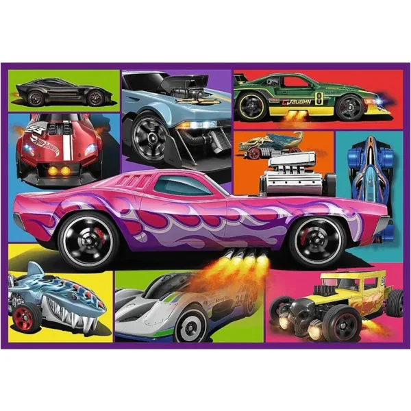 Puzzle Hot Wheels – závodní auta, 4 × 250 dílků – Trefl obrázek 4