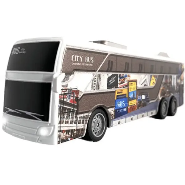 RC Dálkově ovládaný Travel City Bus s osvětlením 27MHz v měřítku 1/32, délka 25cm obrázek 2