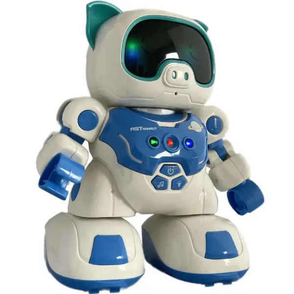 RC Dálkově ovládaný interaktivní tančící robotický prasátko s efekty světla a zvuku 20cm obrázek 4