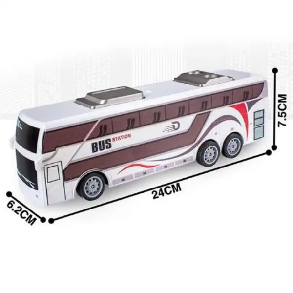 RC Dálkově ovládaný městský autobus s osvětlením 27MHz v měřítku 1/32, délka 25cm obrázek 4