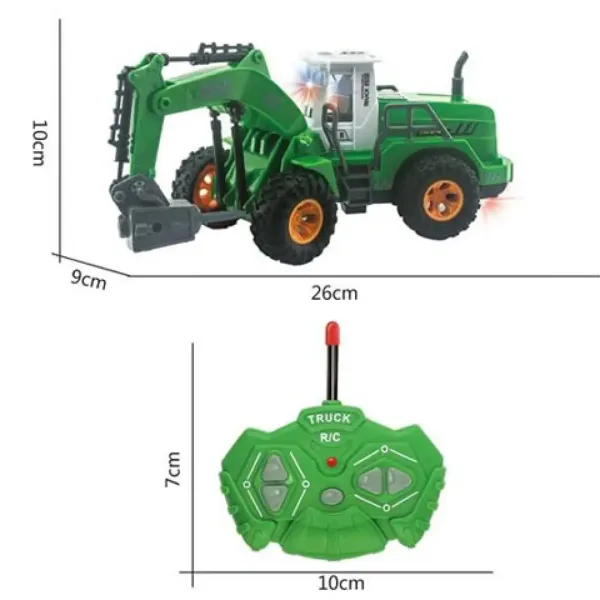 RC Truck zelený dálkově ovládaný pracovní stroj 1/30 27MHz obrázek 2