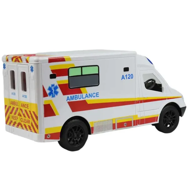 RC dálkově ovládaná bílá sanitka s efekty světel 2,4GHz měřítko 1/12 délka 30cm obrázek 2