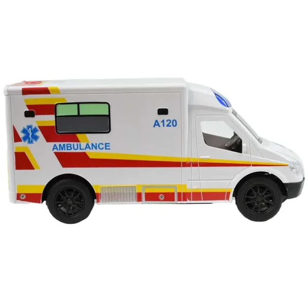 RC dálkově ovládaná bílá sanitka s efekty světel 2,4GHz měřítko 1/12 délka 30cm obrázek 4
