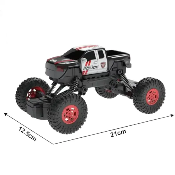 RC dálkově ovládané 4WD policejní auto pro horolezectví v měřítku 1/18, 21cm obrázek 4
