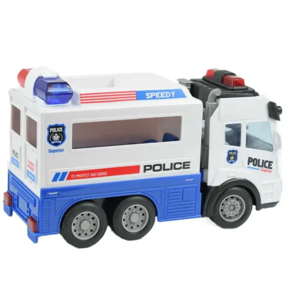RC dálkově ovládané policejní vězeňské vozidlo s efekty světel, měřítko 1/43, 27Mhz, 21cm obrázek 2
