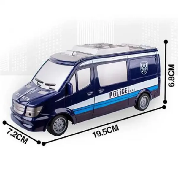 RC dálkově ovládaný SWAT policejní minibus s osvětlením 27MHz měřítko 1/32 délka 25cm obrázek 4