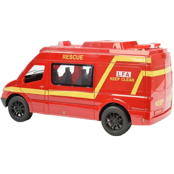RC dálkově ovládaný červený hasičský minibus s světelnými efekty 2,4GHz měřítko 1/12 30cm obrázek 3