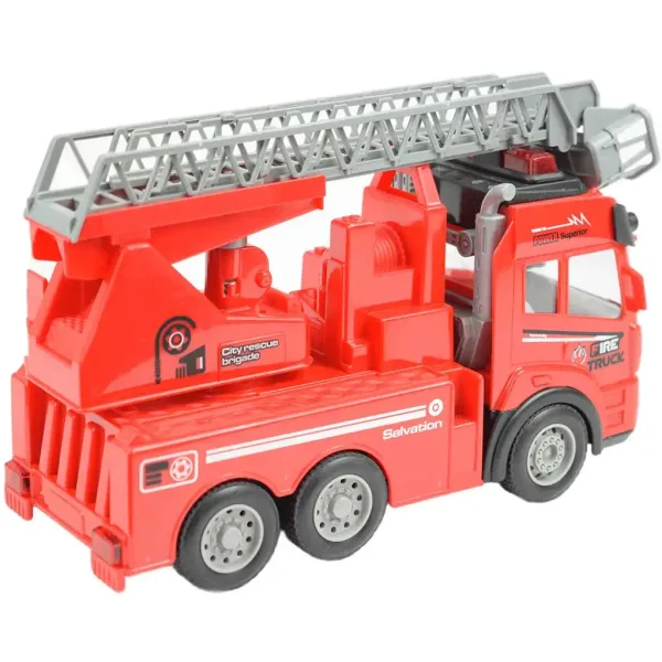 RC dálkově ovládaný hasičský vůz s vysokozdvižnou plošinou a světelnými efekty v měřítku 1/48, 27 MHz, 20 cm obrázek 2