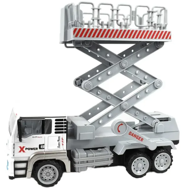 RC dálkově ovládaný kovový nákladní vůz s vysokozdvižnou plošinou s světelnými efekty 27MHz měřítko 1/12 32cm obrázek 3