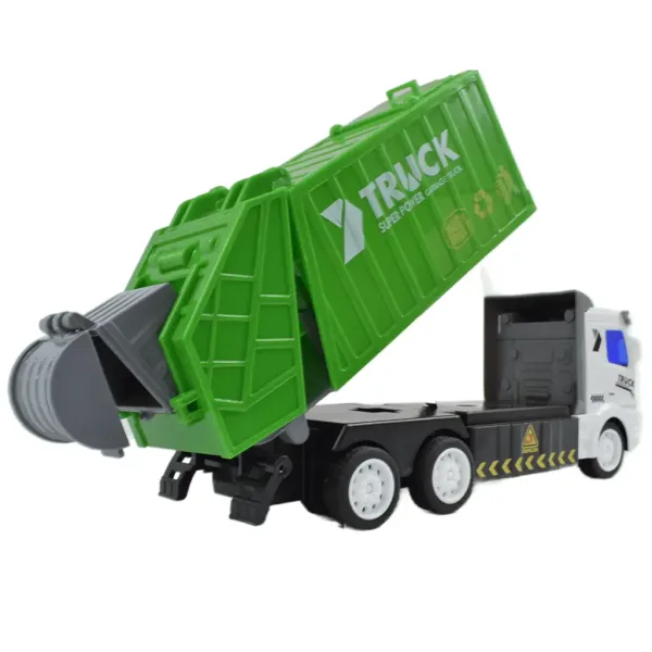RC dálkově ovládaný popelářský vůz s osvětlením měřítko 1/48 frekvence 27MHz délka 20cm obrázek 3