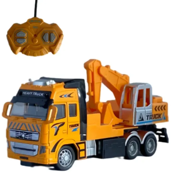RC dálkově ovládaný stavební bagr nebo jeřáb s osvětlením ve dvou variantách 27MHz měřítko 1/36 20cm obrázek 3