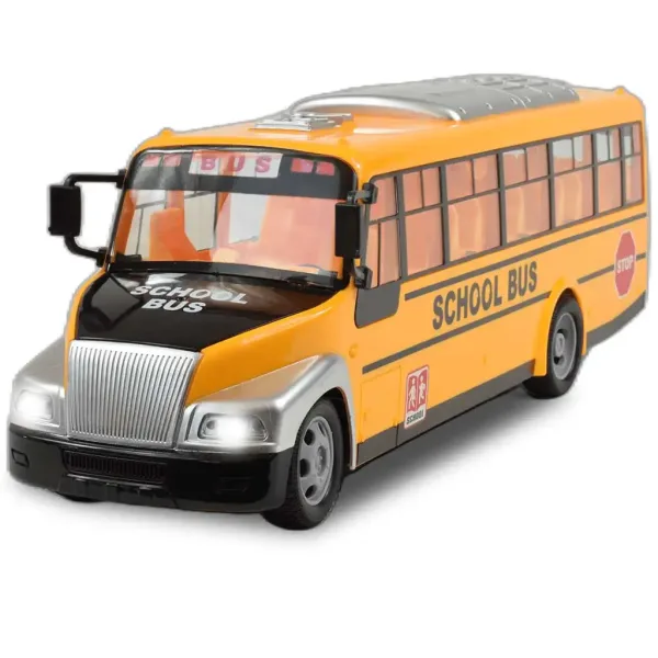 RC dálkově ovládaný žlutý školní autobus s efekty světel a akumulátorem 27MHz 40cm obrázek 3