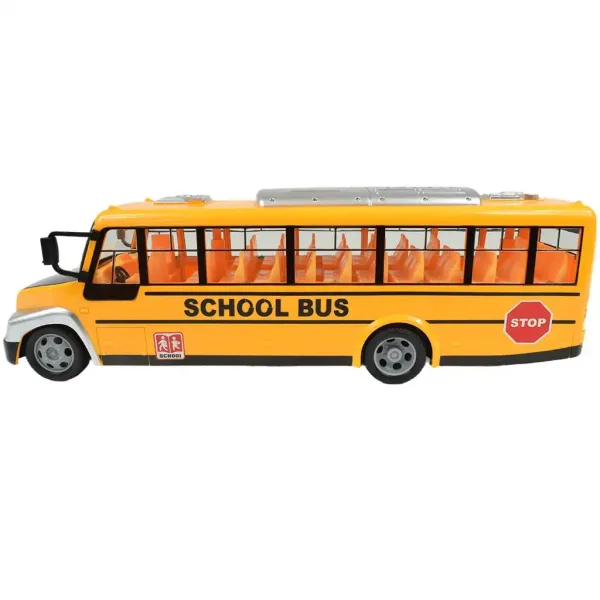 RC dálkově ovládaný žlutý školní autobus s efekty světel a akumulátorem 27MHz 40cm obrázek 4