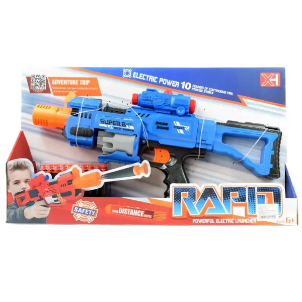 Rapid Launcher: Elektrický rotační houpačkový zbraň s 20 náboji 49cm obrázek 8