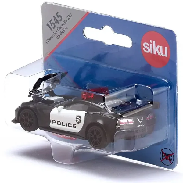 SIKU Chevrolet Corvette ZR1 Police autíčko 1/64 obrázek 4
