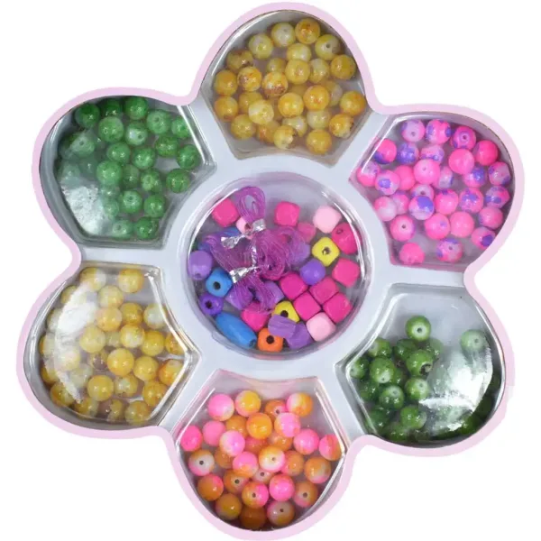 Sada na výrobu šperků Beads Series: Sada na výrobu šperků s více než 100 korálky a nití obrázek 2
