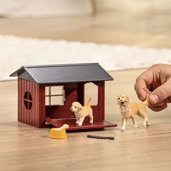Schleich Farm World – Psí bouda se zlatými retrívry herní set (42722) obrázek 3