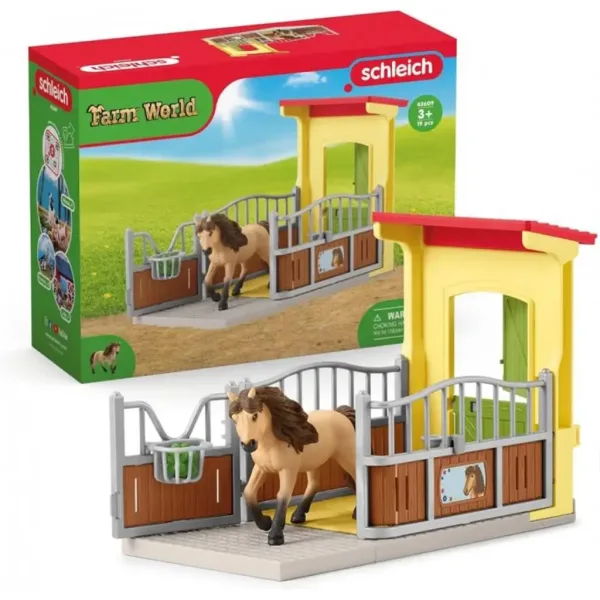 Schleich: Farm World - Pony box Islandský pony hřebec set (42609) obrázek 2