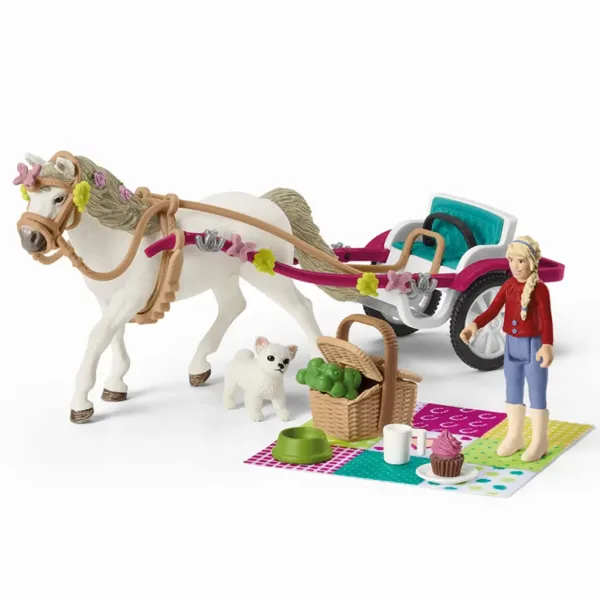 Schleich: Horse Club - Kočár pro jezdeckou show s piknikem herní set (42467) obrázek 2